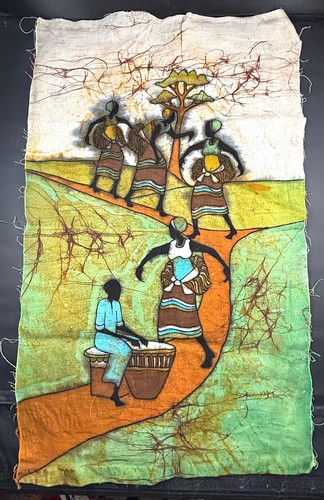 Vintage african batik fabric - vintage,