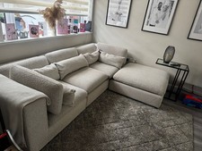 Boucle Lounger Sofa, Width 256 cmDepth 96cmLounger depth 190cmHeight 63cm