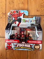 MARVEL MINIMATES SERIES JET PACK SPIDER-MAN & SQUIRREL GIRL TOY FIGURE SET