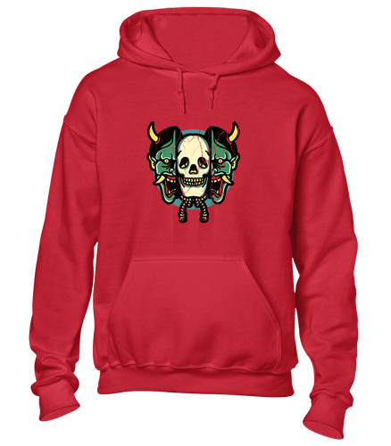 Skull oni mask hoody hoodie - in,