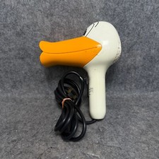 Clairol Duck 'N' Dry Hairdryer White Yellow 1200w Vintage Retro Novelty 1980-90s