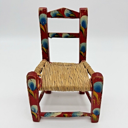 Vtg handmade painted wicker - handmade,
