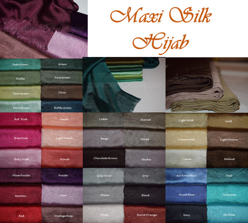 New silk hijab premium shiny - silk,