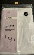 Lace Trim Vests 3 pack (M&S)