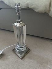 Laura Ashley Carson Chrome And Glass Table Lamp- Height 37cm