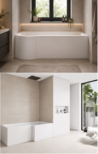Bath side panel shaped - bath,
