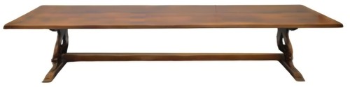Oak refectory table - refectory, 3