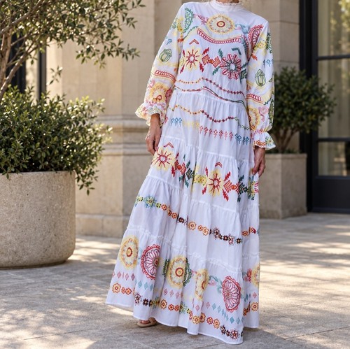 Zara cotton embroidered boho - zara,