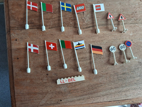 Lego vintage flags and - , road