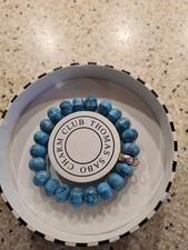 Authentic Thomas Sabo silver Turquoise bead bracelet  8.5 inch approx