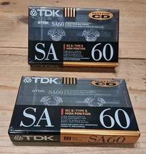 2 x TDK - SA 60 Blank Cassette