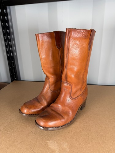 Mens vintage tan leather - tan,