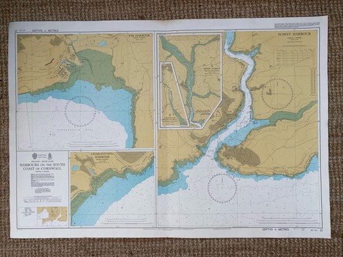 Vintage admiralty sea chart - sea,