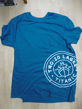 TITANIC BREWERY TWO:20 LAGER OFFICIAL RARE! T-SHIRT SIZE 2XL XXL BNWOT TURQUOISE