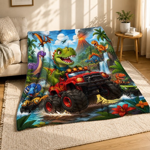 Dinosaur monster truck - monster, coral