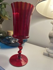 Vintage Ruby Red Art Glass