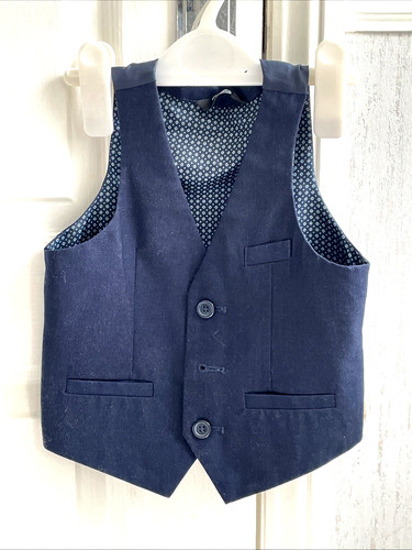 Boys george navy waistcoat age - boys,