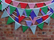 gingham & plain bunting 2
