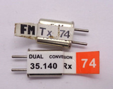 FUTABA  CHANNEL 74 TX AND RX  DUEL  CONVERSION CRYSTALS 35MHZ