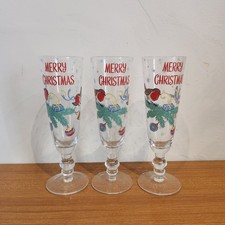 Cath Kidston Vintage Style Drink Flutes X3 Party Dinnerwear
