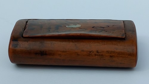 Antique georgian wooden snuff - antique,