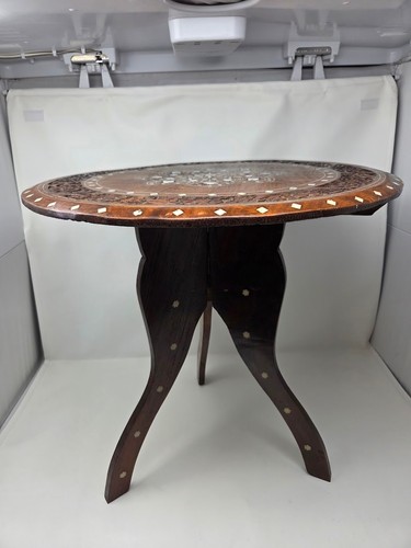 Round inlaid wooden folding - round,