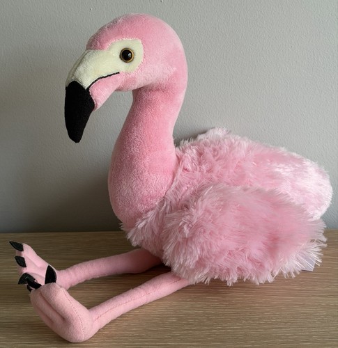 Pink flamingo soft plush toy - pink,