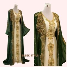 Kaftan Farasha Abaya Dress Very Fancy New Moroccan Dubai Long Gown Stylish Wear
