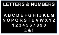 3" High WHITE Vinyl Letters &
