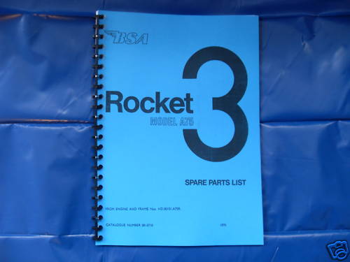 Bsa rocket parts book - bsa,