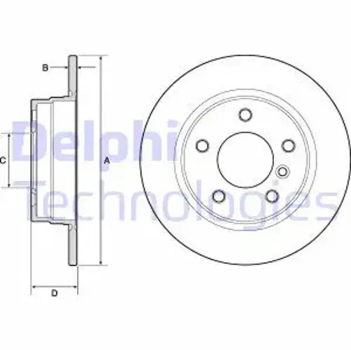 Brake disc solid - 2x, bg2624