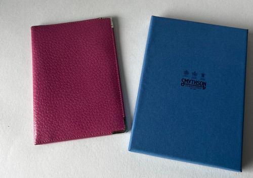 Smythson grained leather pink - grained,