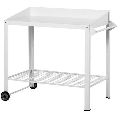 Outsunny white metal potting - outsunny,