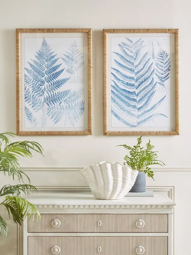 Two blue fern - two, prints