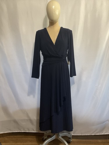 Eliza navy blue faux - navy, wrap