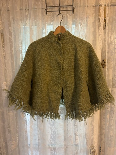 Vintage hand made green wool - vintage,