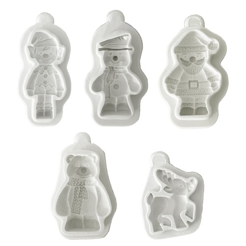 Santa elk bear elf boy - boy, resin