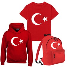 Turkey Flag Kids T Shirt Turkish Save Children Hoody Istanbul Ottoman Bagpack