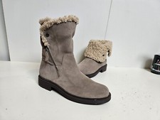 Clarks Boots Collection Opel Zip - Womens Wool Lined Suede Winter Uk 5 D EU 38 