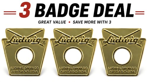 Ludwig keystone drum badge - keystone, -3