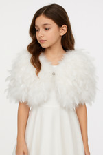 Girls Feather Bolero Cape