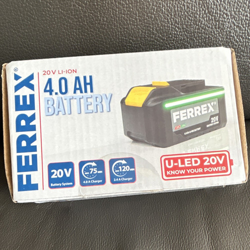 Ferrex 20v 0ah ion - 4.0ah, power
