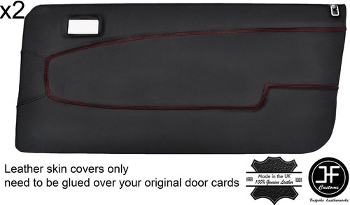 Red stitch front door card - stitch,