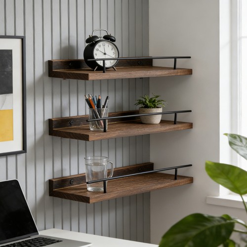 Floating wall shelves - 3x,