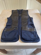 Mens Beretta Shooting/Skeet Vest/Gilet Mesh Back Navy Size UK Large Zip Front.