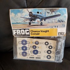 Vintage 1972 Frog Chance Vought Corsair 1/72nd scale model kit in bag.