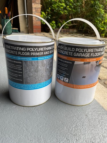 Garage floor paint - paint, (grey)