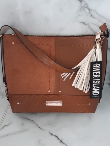 River island brown handbag - brown,