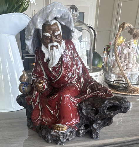 Hand painted ceramic monk - painted,