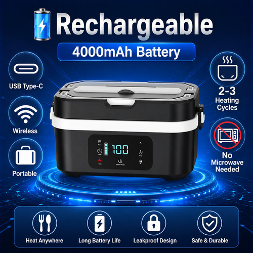 Rechargeable heated lunch - rechargeable, box